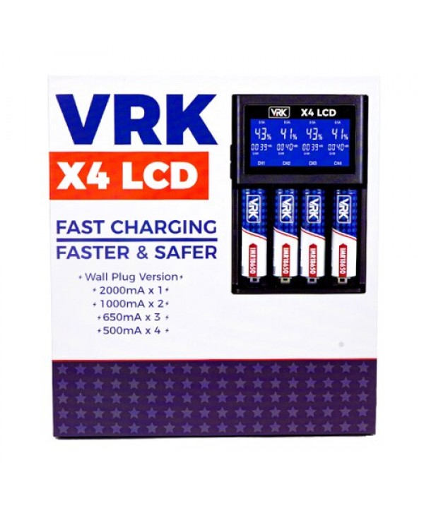VRK X4 LCD 4 Bay Battery Charger