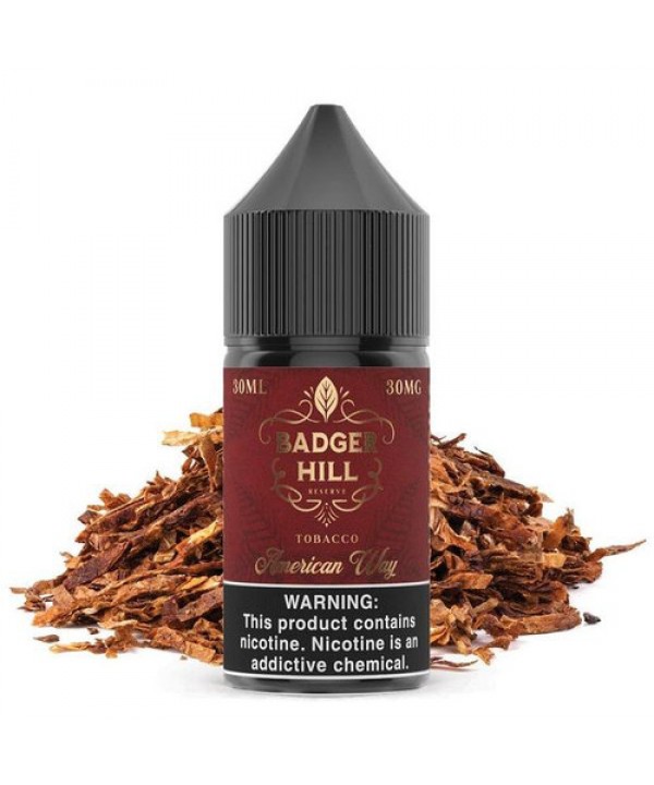 American Way by Badger Hill Reserve Salt E-Liquid