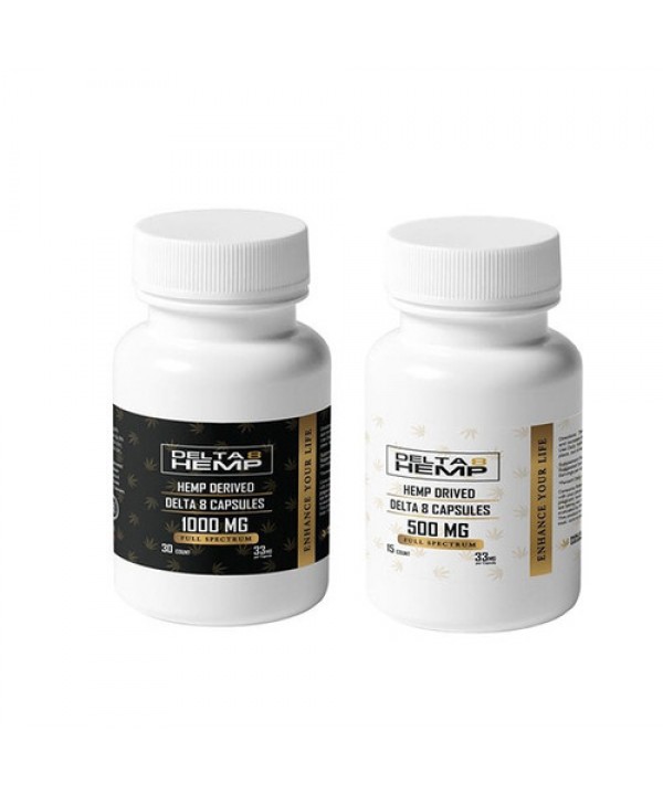 Delta-8 Hemp Capsules | 500mg-1000mg