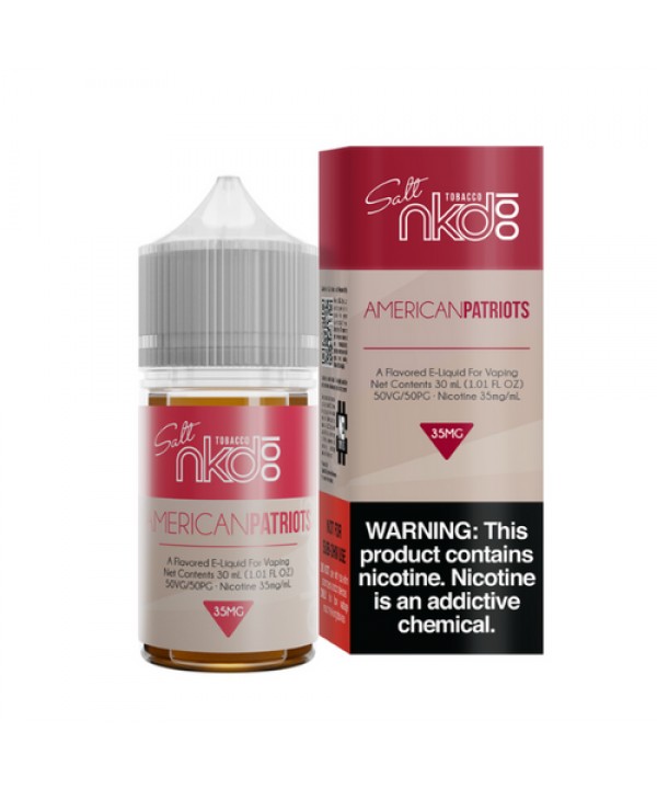 American Patriots by Naked Tobacco-Free Nicotine Salt Series E-Liquid