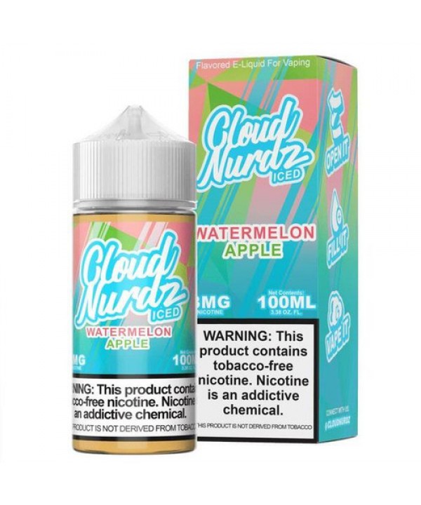 Watermelon Apple Iced by Cloud Nurdz Ice TFN  E-Liquid