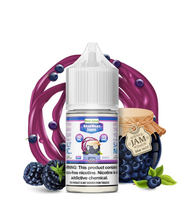 Blue Razz Jam by Pod Juice Salt