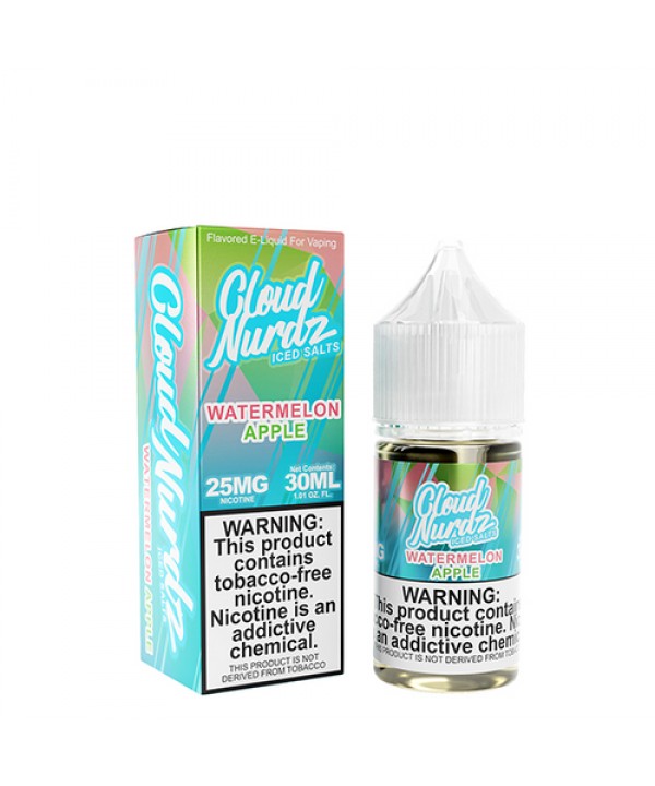 Iced Watermelon Apple by Cloud Nurdz TFN Salts E-Liquid