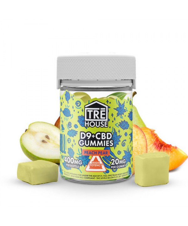 Tre House – D9 + CBD Gummies – Peach Pear | 400mg