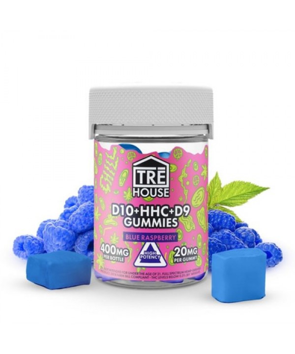 Tre House – D9 + D10 + HHC Gummies – Blue Raspberry | 400mg