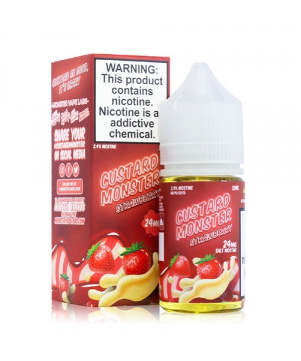 Strawberry Custard By Custard Monster Salts E-Liqu...