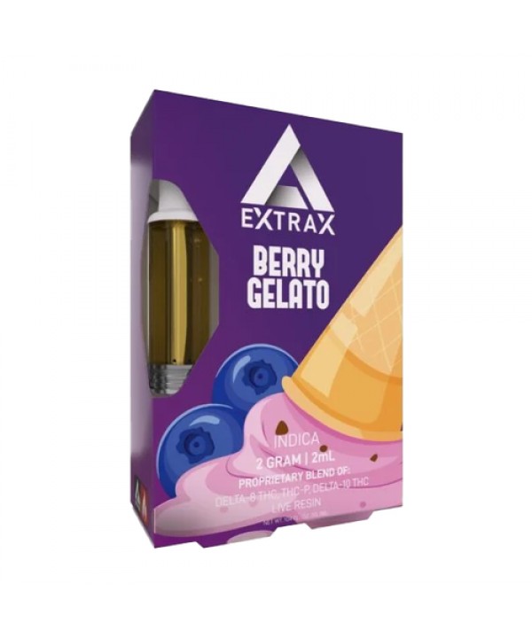 Delta Extras LR Delta-8 THC/THC-P/Delta-10 THC Live Resin Cartridge - Berry Gelato - 2-Gram