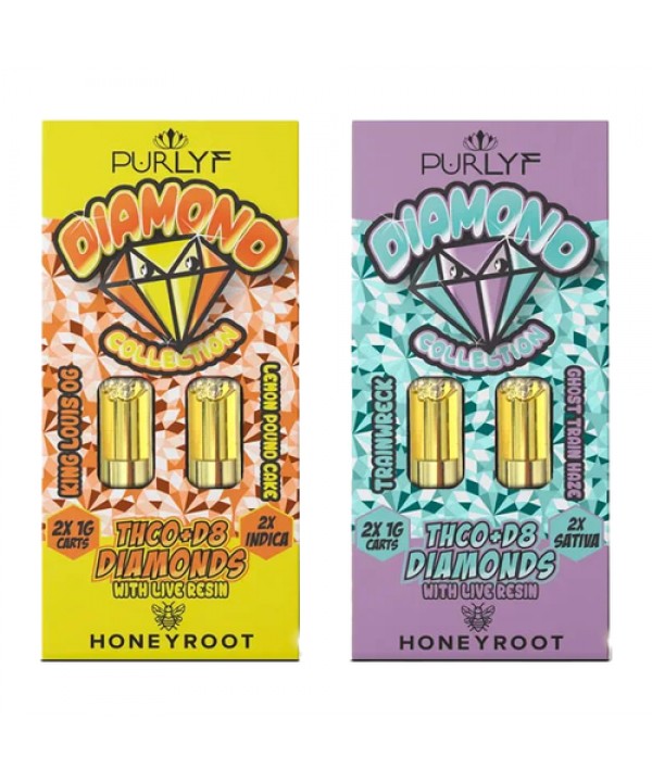 Purlyf – Honeyroot THCO Diamonds Cartridge | (2x) 1-Gram